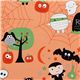 orange Riley Blake Halloween fabric spider web owl 1