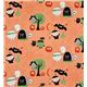 orange Riley Blake Halloween fabric spider web owl 2