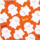 orange Riley Blake Halloween fabric white ghosts 1