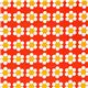 orange Robert Kaufman fabric with white flowers 2