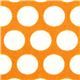orange birch organic fabric with cream dots 1
