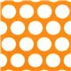 orange birch organic fabric with cream dots 4