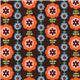orange florets Kokka oxford cloth fabric from Japan 1