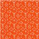 orange organic fabric with robots par Robert Kaufman 2
