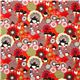 orange red Japanese Kokeshi doll fabric by Alexander Henry 2