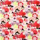 pale rosa Japanese Kokeshi doll fabric by Alexander Henry 2