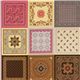pale rosa Riley Blake fabric with patchwork squares paisley 1