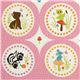 pale rosa animal fabric with skunk owl bear Riley Blake USA 1