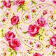hellrosa Designer Stoff mit Rosen und Paisley aus den USA 1