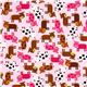 pale pink fabric with dotted cows by Robert Kaufman USA 2