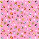 pink Christmas fabric Matryoshka kawaii animals 2