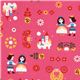 pink Cinderella Kokka oxford cloth fabric fairy tale 1