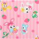 pink Easter fabric bunny bears birds strawberry 1