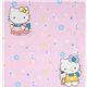pink Hello Kitty fabric playing with flowers stars 1