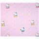 pink Hello Kitty fabric playing with flowers stars 3