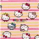 pink Hello Kitty oxford fabric stripes glasses crowns ribbons Sanrio ...