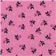 pink Kokka canvas fabric black kitty from Japan 2
