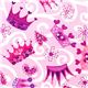 pink Michael Miller fabric crown jewel heart Fabric by Michael Miller ...