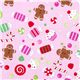 rosa Riley Blake Weihnachts-Stoff bunte Bonbons 1