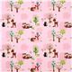 pink Riley Blake fabric kawaii owl hedgehog deer 2