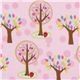 pink Riley Blake fabric rosa trees strawberry 1