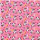 pink baby panda bear fabric mushrooms flowers kawaii 2