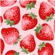 pink big strawberry fabric from Kokka Japan 1