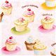 pink cupcakes fabric cherry Robert Kaufman kawaii 1