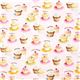 pink cupcakes fabric cherry Robert Kaufman kawaii 2