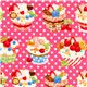 pink dotted Cupcake fabric by Cosmo from Japan 1