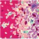 pinker echino Canvas Stoff Blätter & Vögel aus Japan 1