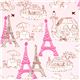 pink fabric Paris Eiffel Tower Bistro by Robert Kaufman 1