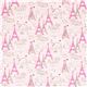 pink fabric Paris Eiffel Tower Bistro by Robert Kaufman 2