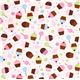 pink fabric with cupcakes lolly cherry Robert Kaufman 2