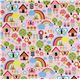 rosa Blumen Regenbogen Glitzer Kokka Stoff kawaii 2