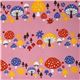 pink fly agaric fabric squirrel by Kokka Japan 2