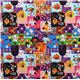 purple Halloween fabric animals witches pumpkins kawaii 2