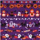 purple Halloween fabric matryoshka witches cat ghosts 1