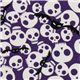 purple Halloween fabric skulls bats 1