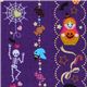 purple Halloween kawaii fabric matryoshka cat sweets 1