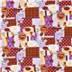 purple Japanese fabric France chocolate Cosmo 2