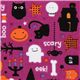 purple Riley Blake Halloween fabric owl ghost pumpkin 1