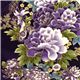 purple Robert Kaufman fabric with Asian flowers & border 1