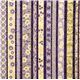 purple Robert Kaufman fabric with flowers & gold USA 1