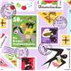 violetter Mrchen Stempel Kinder Stoff von Kokka Japan 2