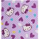 purple kawaii fabric Hello Kitty heads dots 0.5m 1