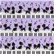 lila kawaii Stoff schwarze Ktzchen Klavier Japan 2
