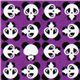 purple panda Kokka oxford cloth fabric from Japan 1