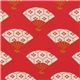 red Michael Miller Japanese Kimono Fans fabric 1