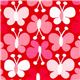 red Michael Miller fabric with rosa butterflies 1